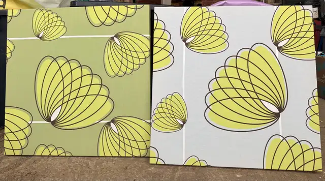 2x Fabric 24”x 24” wall decor. in Home Décor & Accents in Ottawa - Image 2