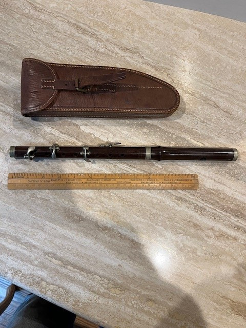 Unusual four post marching flute with leather case in Woodwind in City of Toronto - Image 3