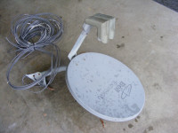 Bell HD Satellite Television Dish w cables