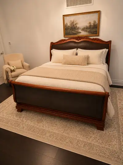 King Bed with 2 matching Side Tables, View more