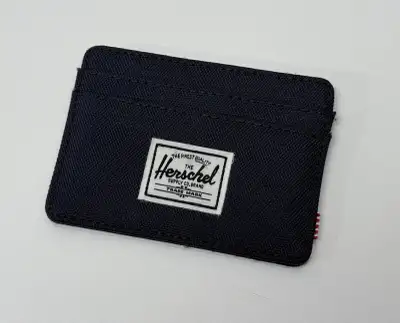 Herschel Navy Canvas Card Holder Wallet Slim Minimalist Design, View more