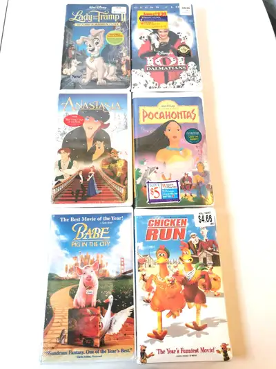 Walt Disney 6 VHS videos in Original Packaging, View more