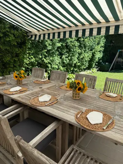 Eddo Barbados Outdoor Extending Teak Dining Set, View more