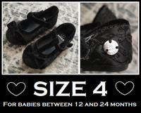 BABY GIRL SHOES (Size 4) --- BLACK Dress Shoes by MEXX --- $10