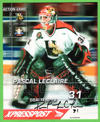 PASCAL LECLAIRE HALIFAX MOOSEHEADS PHOTO AUTOGRAPHIÉ (A)