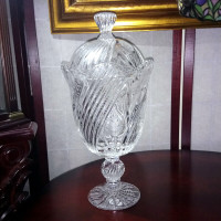 "Irena Cookie Jar" Crystal Urn Vase Bomboniere