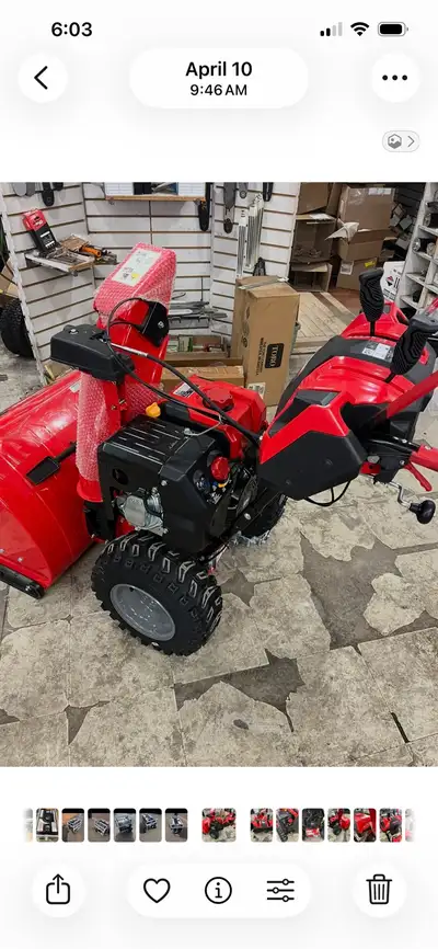New 28” snowblower, View more