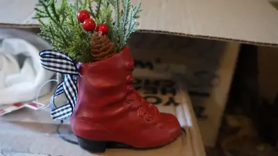 RED BOOT CHRISTMAS DECORATION, View more