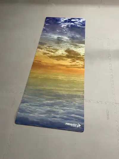 “Probase” Yoga Mat Brand New -still in plastic with carrying case/handle Non slip, machine washable...