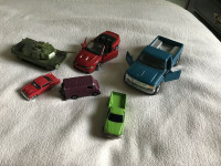 Lot of old toy cars