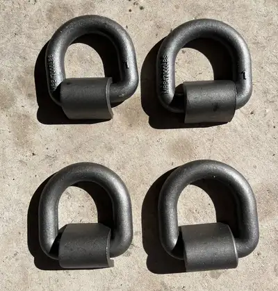 New, never used. 1" Heavy Duty Weld-On Forged D Ring with Welding Clips, D-Ring Tie Down Anchor with...