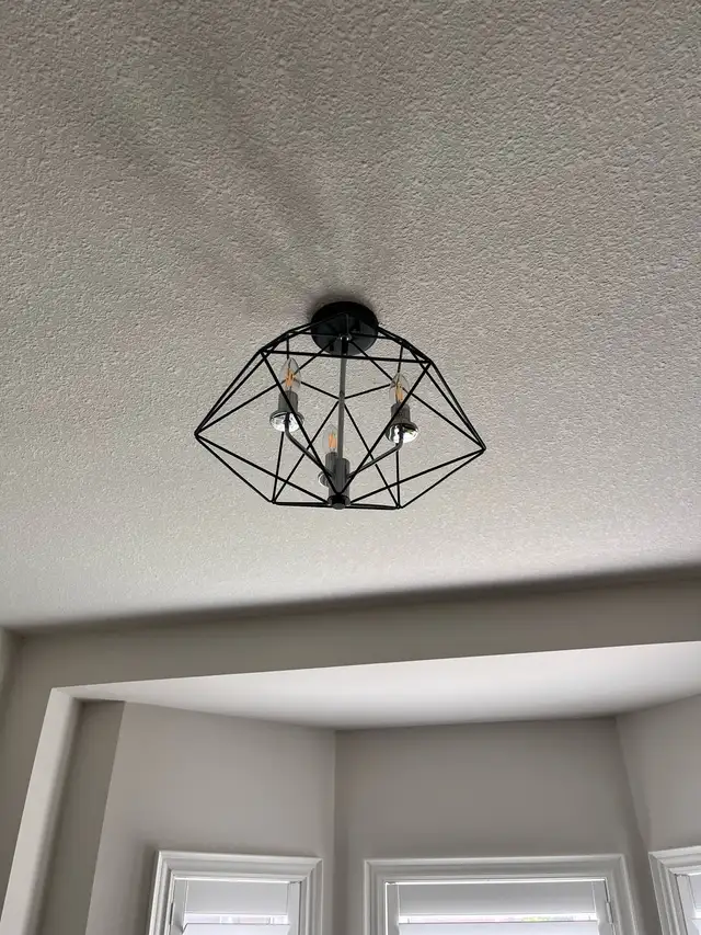 Ceiling Light Black Finish 3-Light in Indoor Lighting & Fans in Kitchener / Waterloo - Image 3