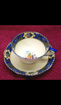 Vintage Royal Paragon Asian Theme Pattern Cup and Saucer