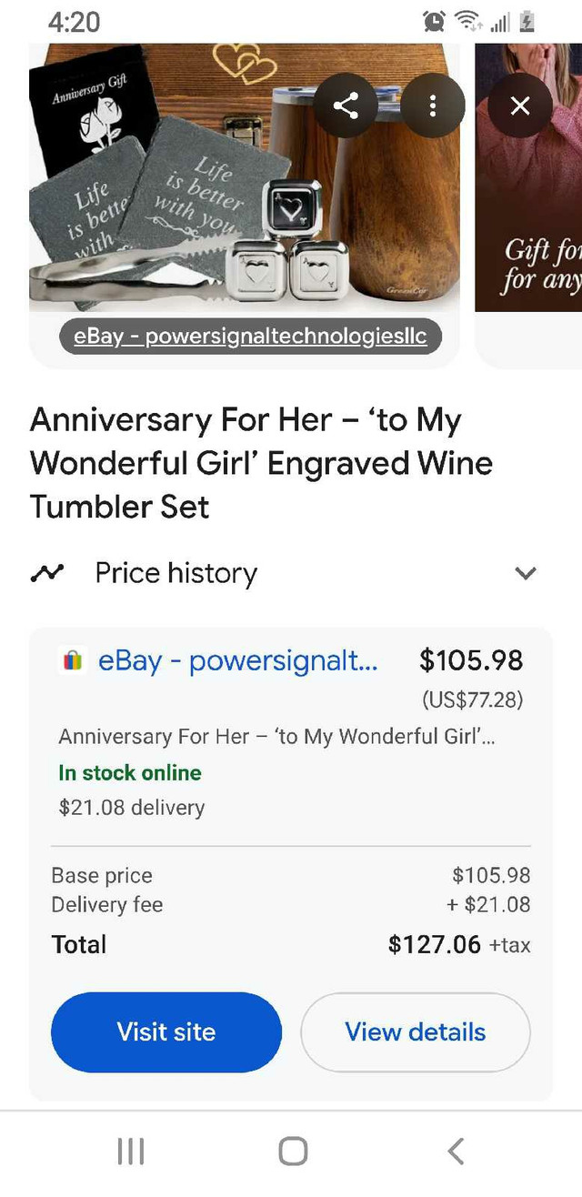 wooden box with Anniversary wine cups in Other in Leamington - Image 3