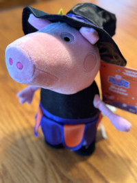 Peppa Pig animé en peluche sorciere musicale pour l’Halloween  