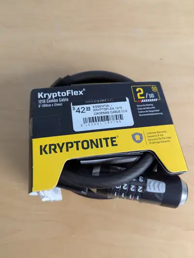 Condition - New Product Description: Secure your bike with the Kryptonite KryptoFlex Bike Lock Cable...
