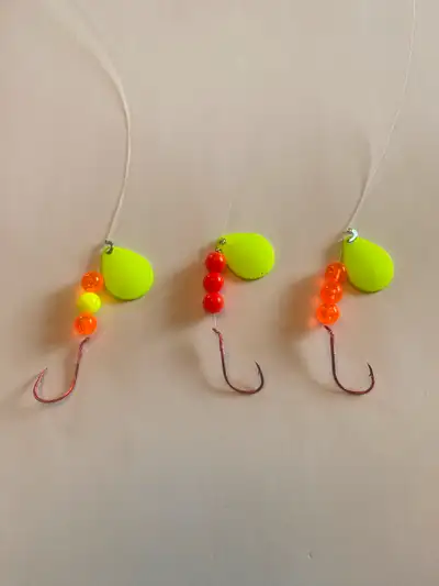 Hand Tied Walleye Spinners., View more
