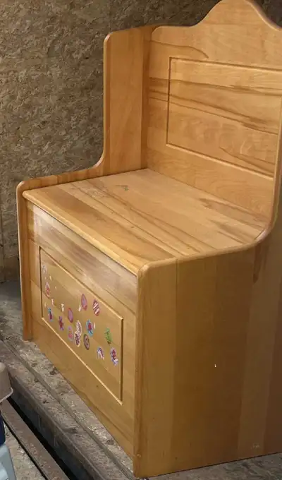 Banc d entré en bois avec rangement 30" Long - assise à 16" A1, View more