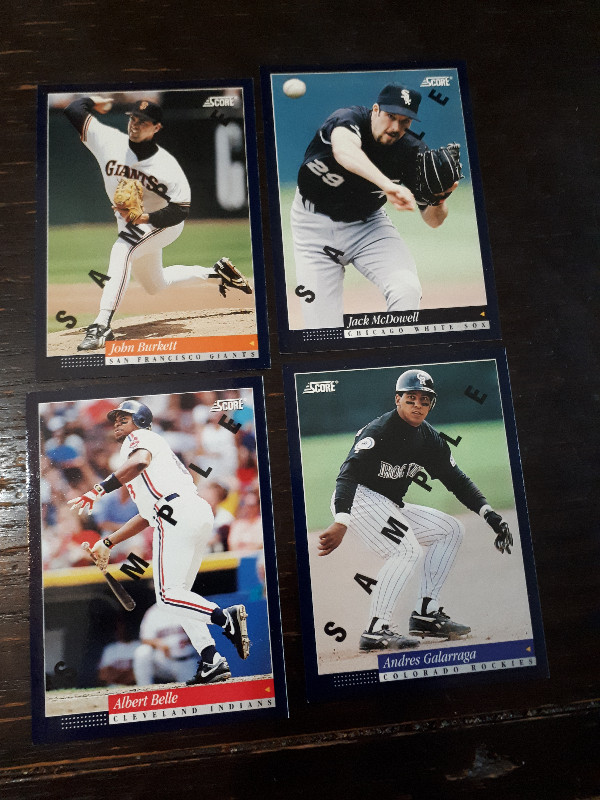 1993 Score Baseball "Sample" Promo 8 Card Complete Set in Arts & Collectibles in Chatham-Kent - Image 3