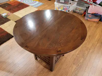 wood table and 3 chairs excellent condition , View more