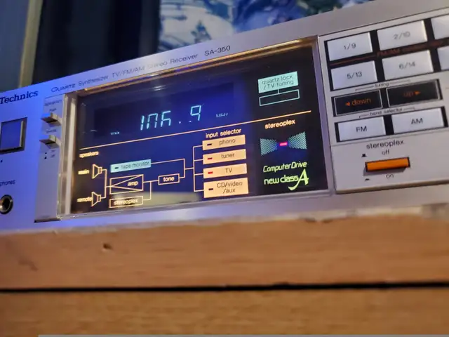 Amplificateur AM/FM Stéréo tuner qualité Technics modèle SA-350 in Stereo Systems & Home Theatre in Trois-Rivières - Image 8