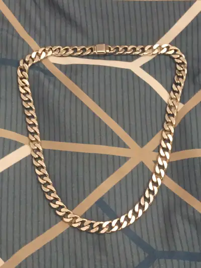 Silver plated Cuban link chain necklace 10mm 20", View more