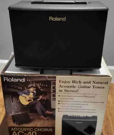 Brand new in box, Roland AC40 Acoustic Amp. Dual custom-designed 6.5-inch speakers deliver impressiv...