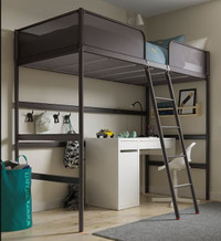 IKEA Tuffing Loft Bed & TheraPedic Mattress – VeryGood Condition