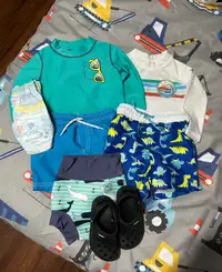 Toddler Boy Swim Shorts, Rashguards, Reusable Swim Diaper