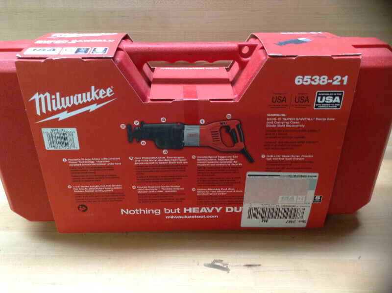 Scie alternative Milwaukee Super Sawzall 653821 Outils électriques SaintJeansurRichelieu