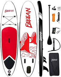 Fayean Stand Up Paddle Board, 10'x28"x6" with Accessories, Red