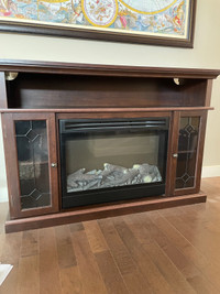 TV stand electric fire place with heater
