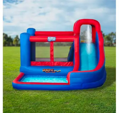 Round Inflatable Water Slide Park with Bounce House on Rent, View more