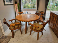 Wood table and chairs