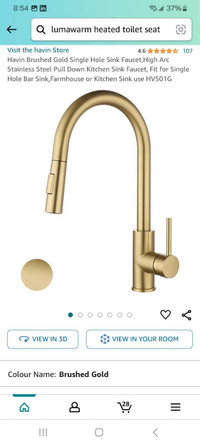 Havin Gold Kitchen Faucet,Kitchen Faucet with Pull Down Sprayer 