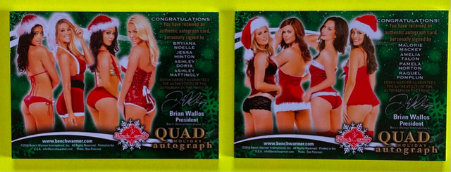 Benchwarmer Holiday Quad Autograph Trading Card Bundle in Arts & Collectibles in Lethbridge - Image 2