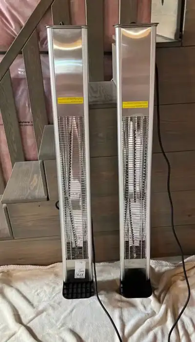 Stay cosy with these used infrared heaters, designed to provide efficient warmth, featuring a sleek...