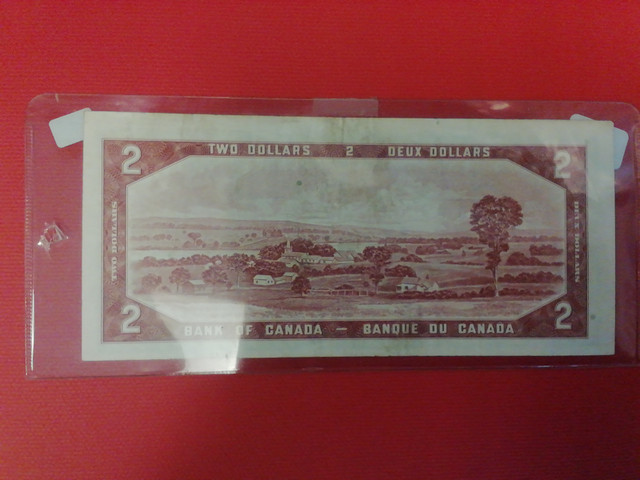 1954      Canada $2 Banknote in Arts & Collectibles in Mississauga / Peel Region - Image 2
