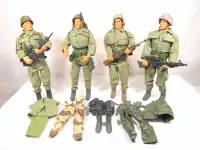 Four 12" Action Soldiers and Accessories by Informative Inc.