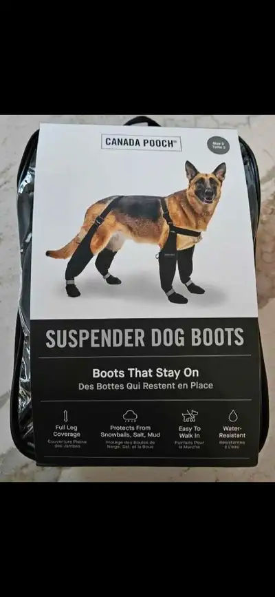 Canada Pooch Dog Suspender Boots Size 3 Small Dogs Bull Terrier Whippets