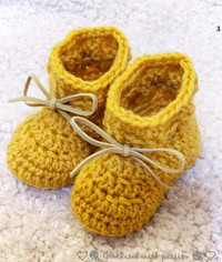 3. Yellow Wool Booties / Baby Shower Gifts