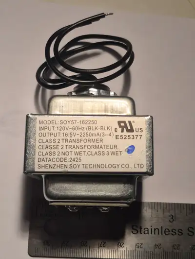 TRANSFO PRI. 120V SEC. 16.5VAC 37VA SOY57-162250 STANDEX FTC3716, View more