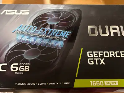 GEFORCE GTX 1660 super used but only used it for about 3 months, it works great & good condition.