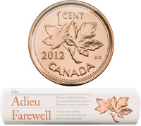 Monnaie - Rouleau de un cent 2012 - Adieu