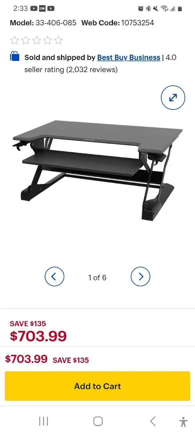 Ergotron Standing Desk in Desks in Ottawa - Image 2