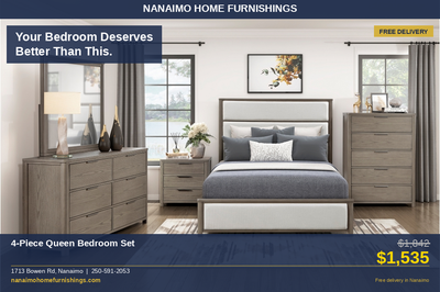 4-Piece Queen Bedroom Set — Your Bedroom Deserves Better — Free, View more