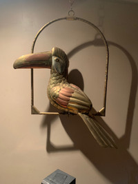 Brass parrot brought back from Jamaica 