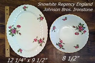 Transcona area near club regent casino. $30 for plate and serving bowl. Beautiful dishes showing ros...