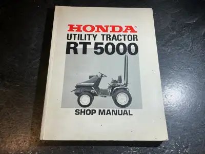 1986-1989 Honda RT5000 Utility Tractor Shop Manual 4WD FA2A, View more