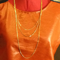 Gold-Tone Costume Jewelry Necklaces (Lot)